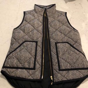 J Crew Herringbone Puffer Vest Size XS